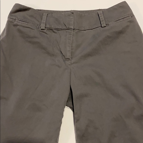 Loft Outlet SZ 0 Curvy Gray Flat Front Trousers Pants - Picture 3 of 13